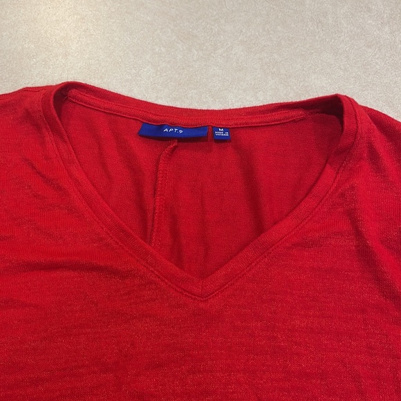 Apt. 9 brand Red Dress Style Tunic with 3/4 Sleeves size M NWT - Picture 6 of 8